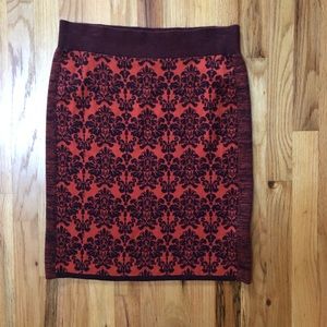 Anthropologie Patterned Knit Skirt - Moth Brand